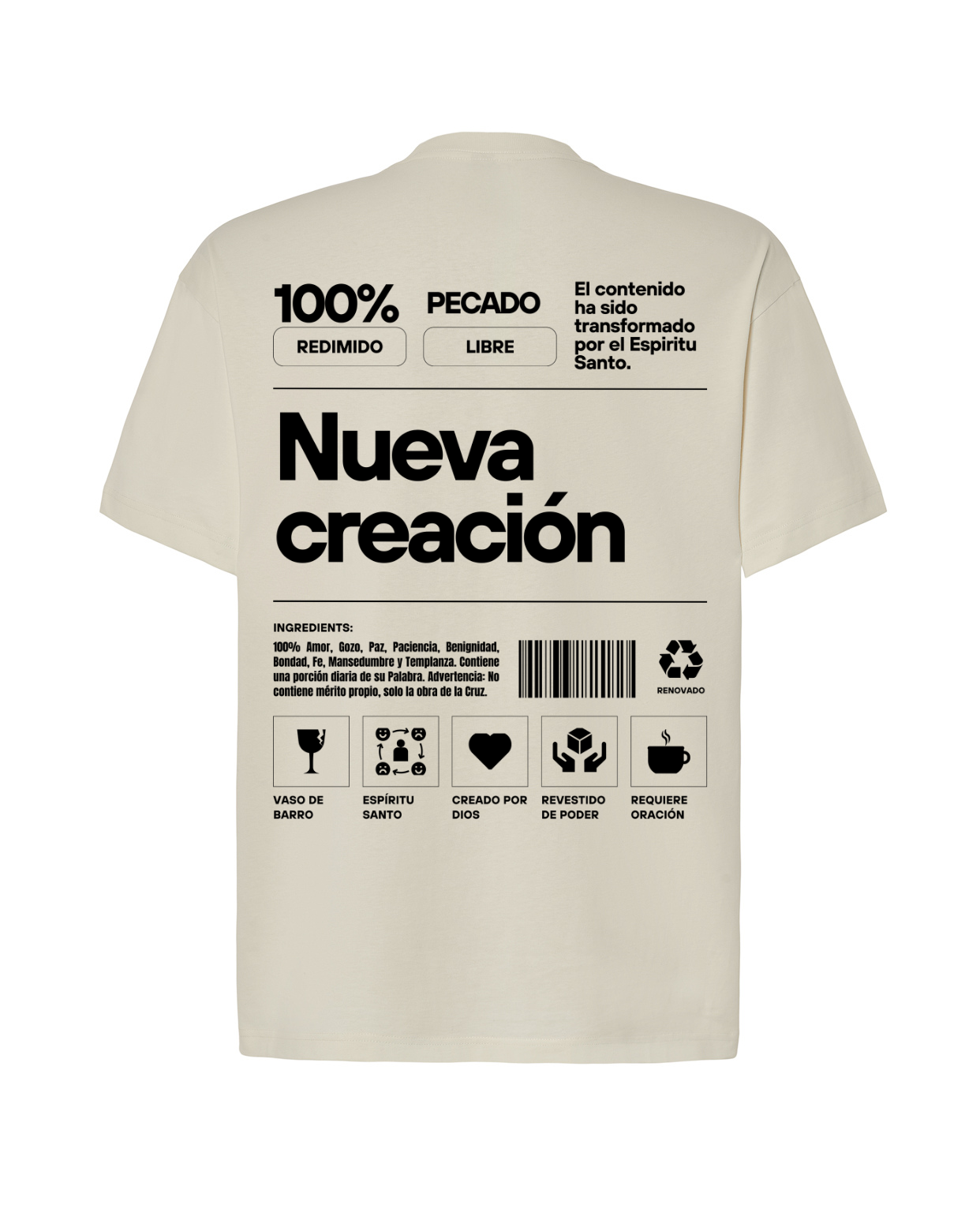 Camiseta Nueva creación Beige - Faith Collection